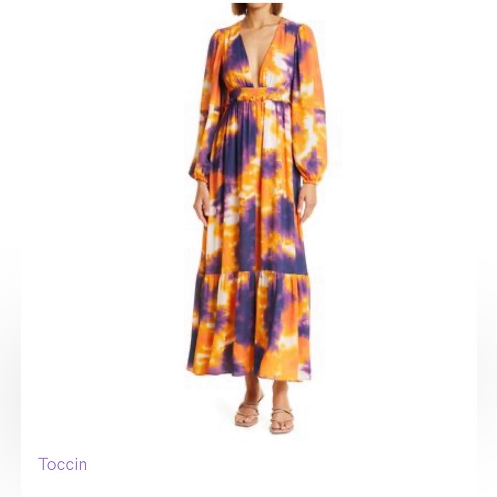 NEW WITH TAGS - TOCCIN MAXI DRESS - Carrot Tie Dye- SIZE 4